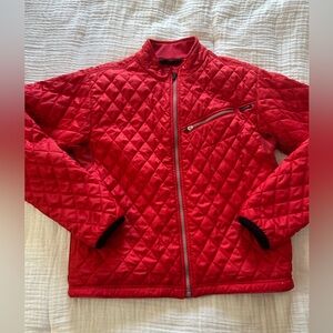 Obermeyer Quilted Red Puffer Jacket Size 8 Insulated